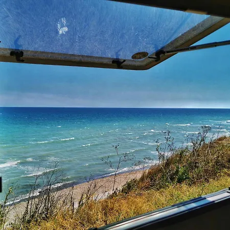 Campsite Vintage Camper On The Beach Off The Grid *